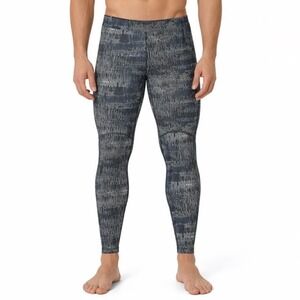 DSG Mens Run Tight XL Digital Stadium Blue Green Athletic Leggings